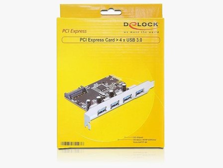 Delock PCI Express Card > 4 x USB 3.0 - USB-adapter - PCIe 2.0 - USB 3.0 x 4