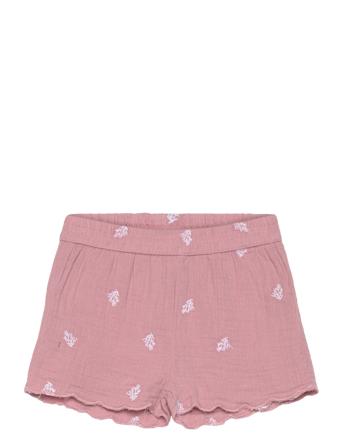 Printed Cotton-Blend Short Bottoms Shorts Pink Mango