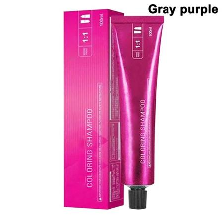 TG Hiusten värjäysshampoo Miedon ja Turvallinen Hiusten värjäysshampoo Miehille ja Naisille Kaikille Hiustyypeille Harmaa Violetti