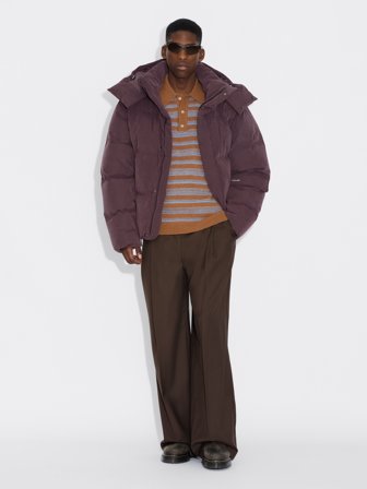 Holzweiler Narvik Brushed Down Jacket - Burgundy - Men's - M