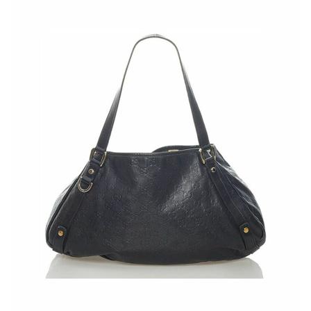 Gucci Vintage, Leather Abbey Shoulder Bag Zwart, Dames, Maat:ONE Size,leer