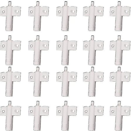 20 stk. Køkkenskabsdæmper, Skabslågerdæmper, Skuffedæmper, Blød og Stille Lukkedæmper, til Skab, Dør (Hvid)