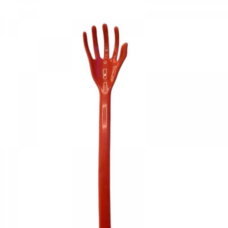 2 stk. 2 i 1 Rygbørste med Skohorn Langt Håndtag Rygbørste Skohorn Combo (Rød)