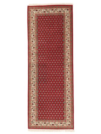 74X203 Tapis Mir Indo D'orient De Couloir Rouge Foncé/Marron (Laine, Inde) Carpetvista