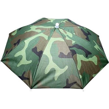 Udendørs Paraplyhat, Sammenfoldelig Paraplyhat til Hovedet, Perfekt til Fiskeri, Vandring