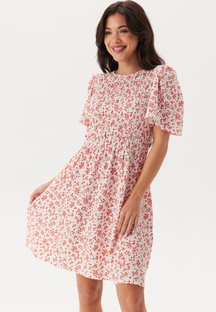 Happy Holly Butterfly Sleeve Short Dress Vaatteet