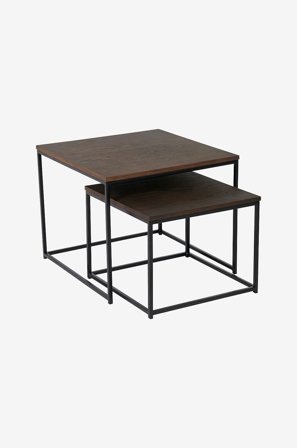 Nordic Furniture Group - Sidebordssæt Duett, firkantet eg - Brun - Småborde - Fra Homeroom