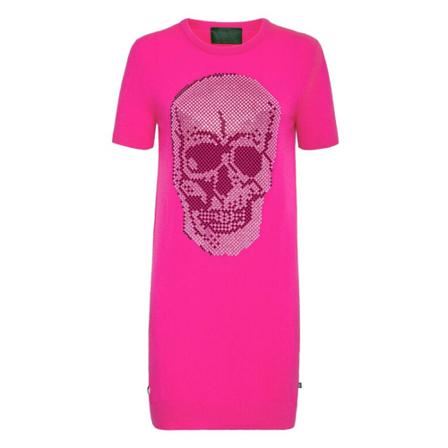 Philipp Plein Skull knit Kjole Pink, Dame