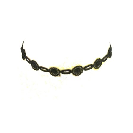 Choker-kjede - svart stoff