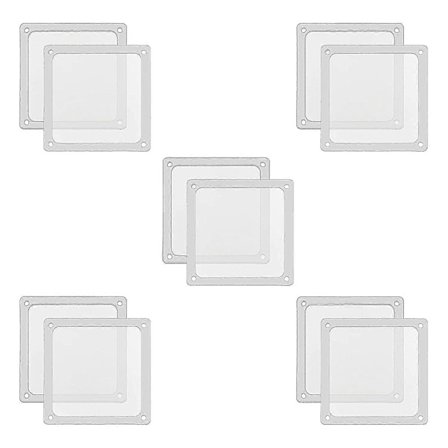 140 mm støvfilter, 10-pak magnetisk ramme PC-blæser støvfilternet PC-køler filter støvtæt PVC-beskyttelse computerblæsergitter - hvid - perfekt-max