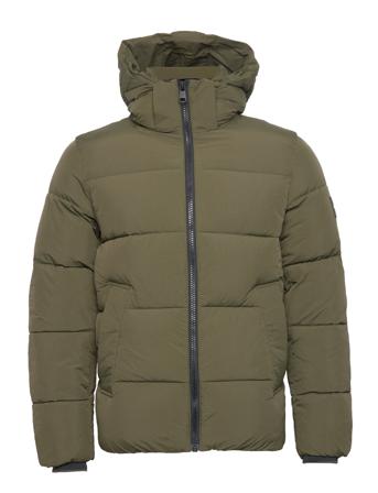 Crinkle Nylon Puffer Jacket Fôret Jakke Grønn Calvin Klein