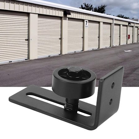 Sklidende låvedørsbeslag bunnstyre skinne i svart karbonstål