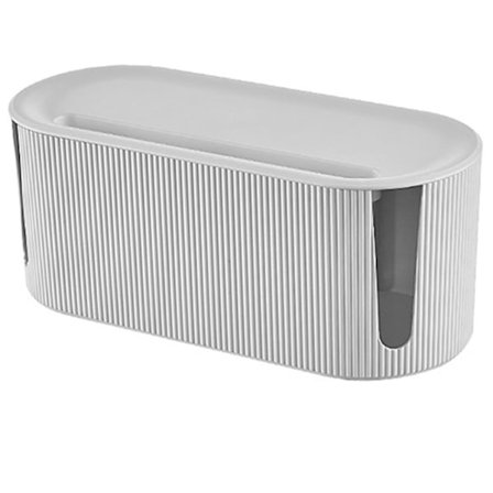 Kabelhanteringslåda med lock, sladdorganiseringslåda för att dölja och gömma grenuttag och sladdar, högkvalitativt avtalat vit