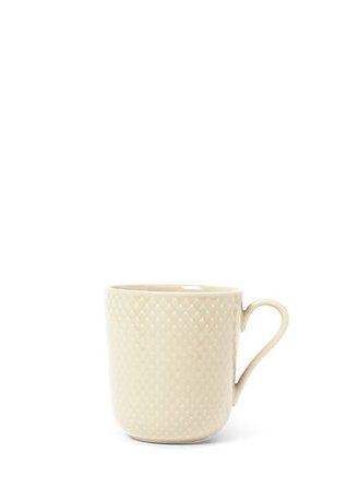 LYNGBY PORCELÆN Kopp med hank 39cl Rhombe Earth Marble