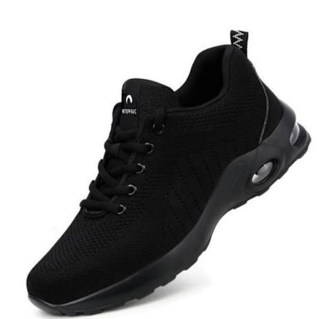 Sikkerhedssko MTOWSUC C9192 Mand Kvinde Letvægt Åndbar Air Cushion Arbejdssko Sort