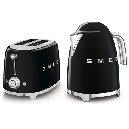 Smeg Pakke: brødrister og elkedel, sort | KitchenOne