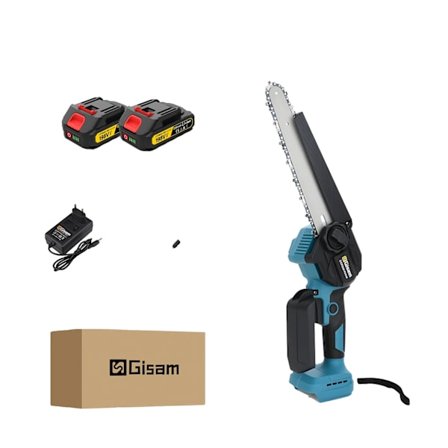 Kedjesåg, Borstlös Motor, Batteridriven, Komplett Set,2 Batteri
