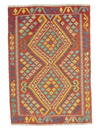 Kelim Afghan Old Style Matta 104X148 Ull, Afghanistan