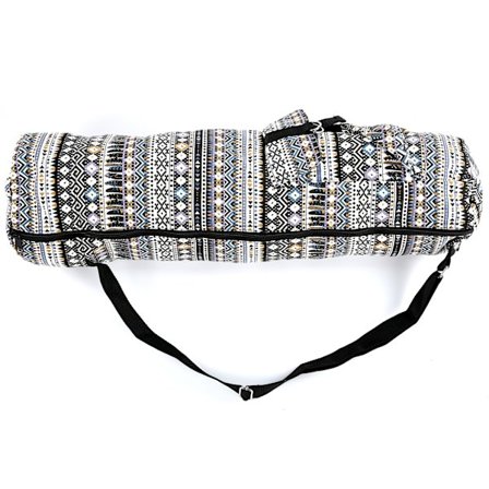 Tryckt enkel axelväska Bärbar träningsyogamatta förvaring Bärväska Justerbar rem Typ 2