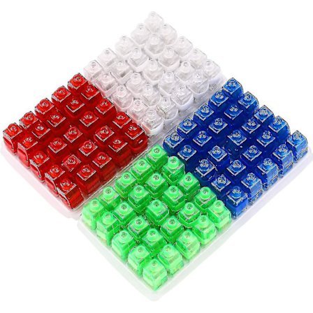 100 stk LED Fingerlys, Blinkende Lysringer - YH (FMY)