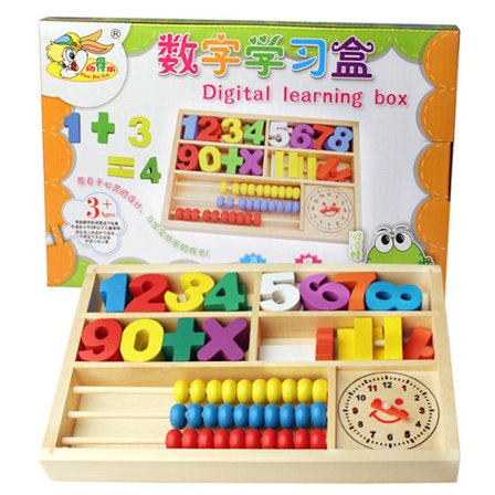 Montessori Abacus Wooden Math learning Education Leksakslåda för barnen