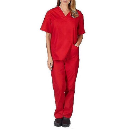 Unisex Läkarrock & Byxor Scrub Set Sjuksköterska Tandläkare Dräkt För Medicinskt Användning B (Ruipei)