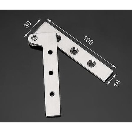 2-pakke 7-s/cken munn S skjulte hengsler - øvre og nedre hengsler trekabinett/skap/skapdørhengsler, 100*16*m