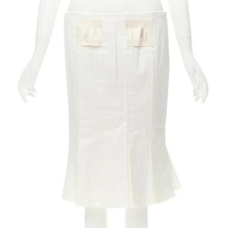 Gucci Vintage - Vintage Kjolar - Vit - Dam - Storlek: S, Dam, Storlek: S