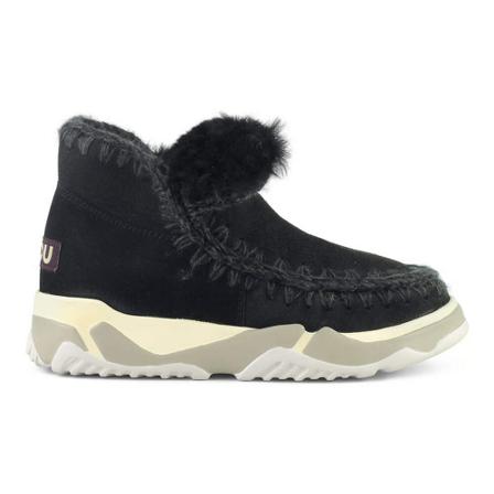 Mou, Boot Eskimo Trainer Montone, contrast sole Czarny, Kobieta, Rozmiar: 39 EU