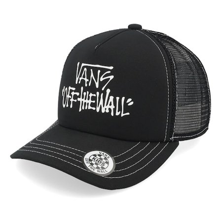 Vans - Sort trucker Kasket - Kids Pop Black A-Frame Trucker @ Hatstore