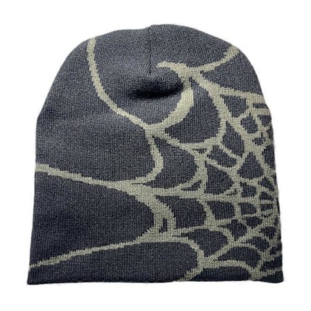 Y2k Hue Spider Web Hat Y2k Strikket Hue Skullies Hue Spider Web Hue Baggy Slouchy Hue Hovedbeklædning Skull Cap