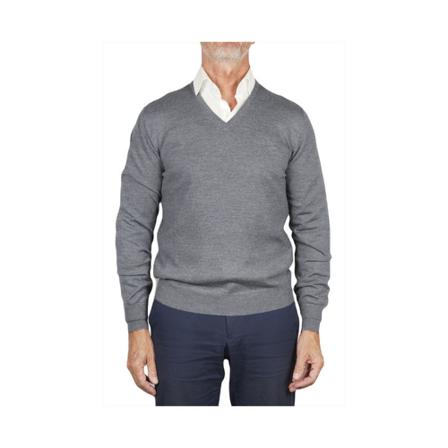 Gran Sasso - Stickade Tröjor - Grå - Herr - Storlek: 4xl, Herr, Storlek: 4XL