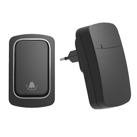 Selvdrevet Trådløs Dørklokke Uten Batteri Vanntett Dørklokke Ring Eldre Anroper Hjemmesikkerhetsenhet EU PLUGG