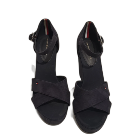 Mörkblå kilklack sandaler Tommy Hilfiger