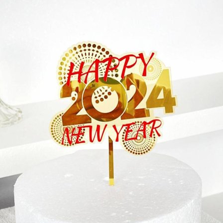 1/4 STK 2024 Cake Toppers Godt Nytår 2 2