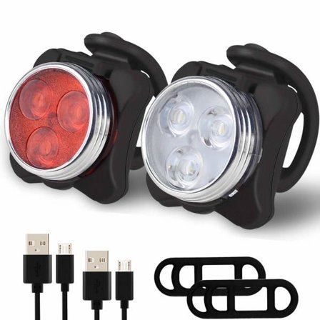 Sykkellyktsett, superlyse USB-oppladbare sykkellykter