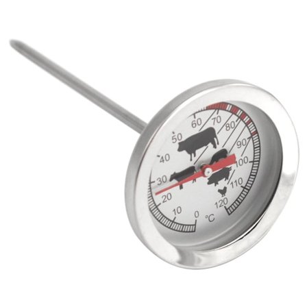 Rustfrit stegetermometer - analogt stegetermometer u