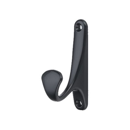 6 stk. sorte metalvægkroge til frakker, håndklæder, hatte - retrostil, kompatibel med badeværelse og køkken