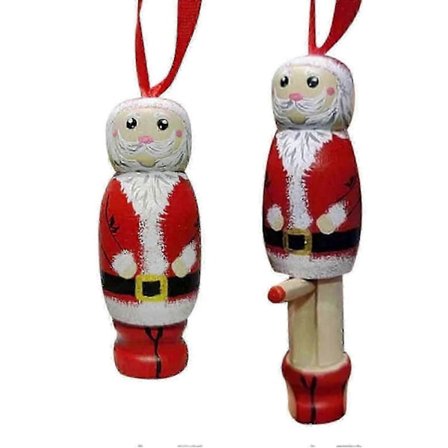 Morsom Julemann Anheng, Julepynt, Juletrepynt, Morsom Stående Santa i Tre Sa[D]