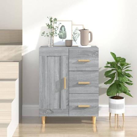 Vidaxl Skänk Grå Sonoma 69,5x34x90 Cm Konstruerat Trä Grå