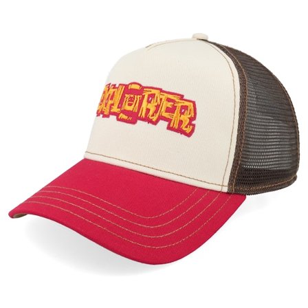 JJ Hats - Rot Trucker Cap - Explorer Stone/Brown/Red A-Frame Trucker @ Hatstore