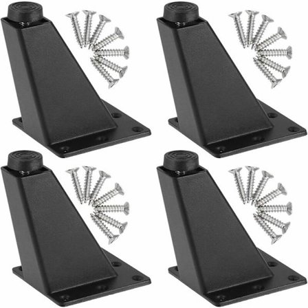 Säädettävä huonekalujalka, 4 kpl, säädettävä kolmion muotoinen alumiiniseoshuonekalujalka, keittiöhuonekalujalat, aamiaisbaaripöydän jalat, musta