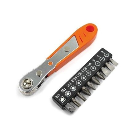 Skralle nøkkel nøkkel 10 stk stasjon skrutrekker bit 1/4tommer mini hurtigutløser sokkel verktøy reparasjon hånd verktøy