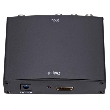 Komponentkonverter, kobler HDMI til 1080P YPbPr RGB + R/L video lydadapter, støtter PS5, DVD-spillere til HDTV og projektor (Svart)