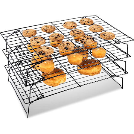 Multifunktionell kylställning i rostfritt stål, ugnssäker och kraftig ställning med non-stick-yta för snabb kylning, robust konstruktion och enkel