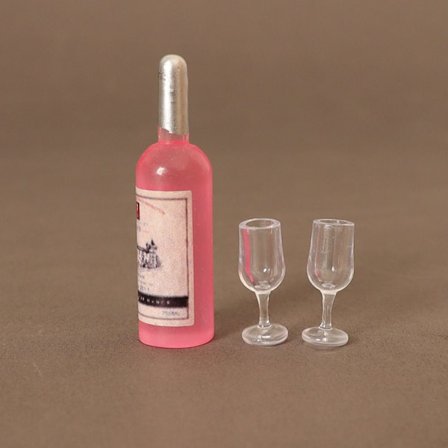 1/12 Nukketalon miniatyyri punaviini 2 2