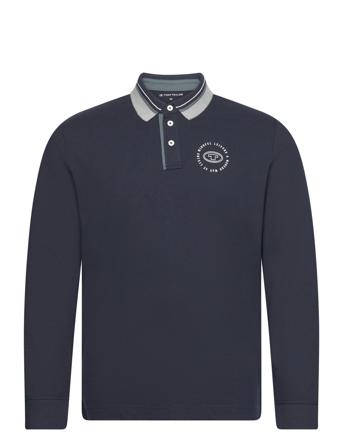 Tom Tailor Basic Longsleeve Polo Marinblå
