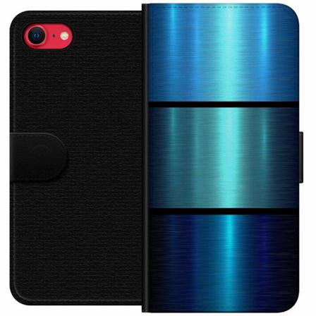 Apple Iphone Se (2022) Plånboksfodral Blue Metallic Stripes