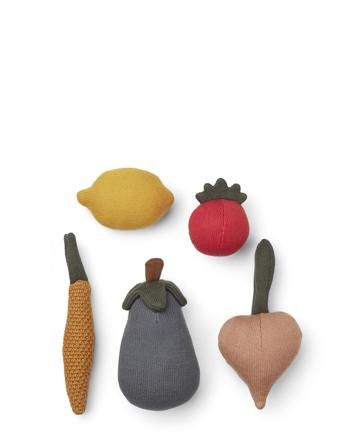 Lisa Playfood 5-Pack Toys Toy Kitchen & Accessories Toy Food & Cakes Monivärinen/Kuvioitu Liewood