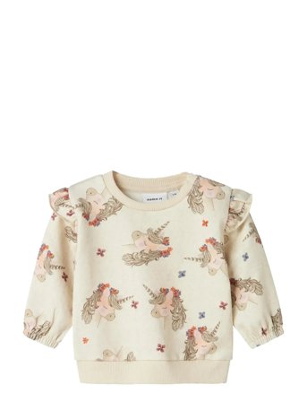 name it Nbfnoise Ls Sweat Bru - Cream - 50